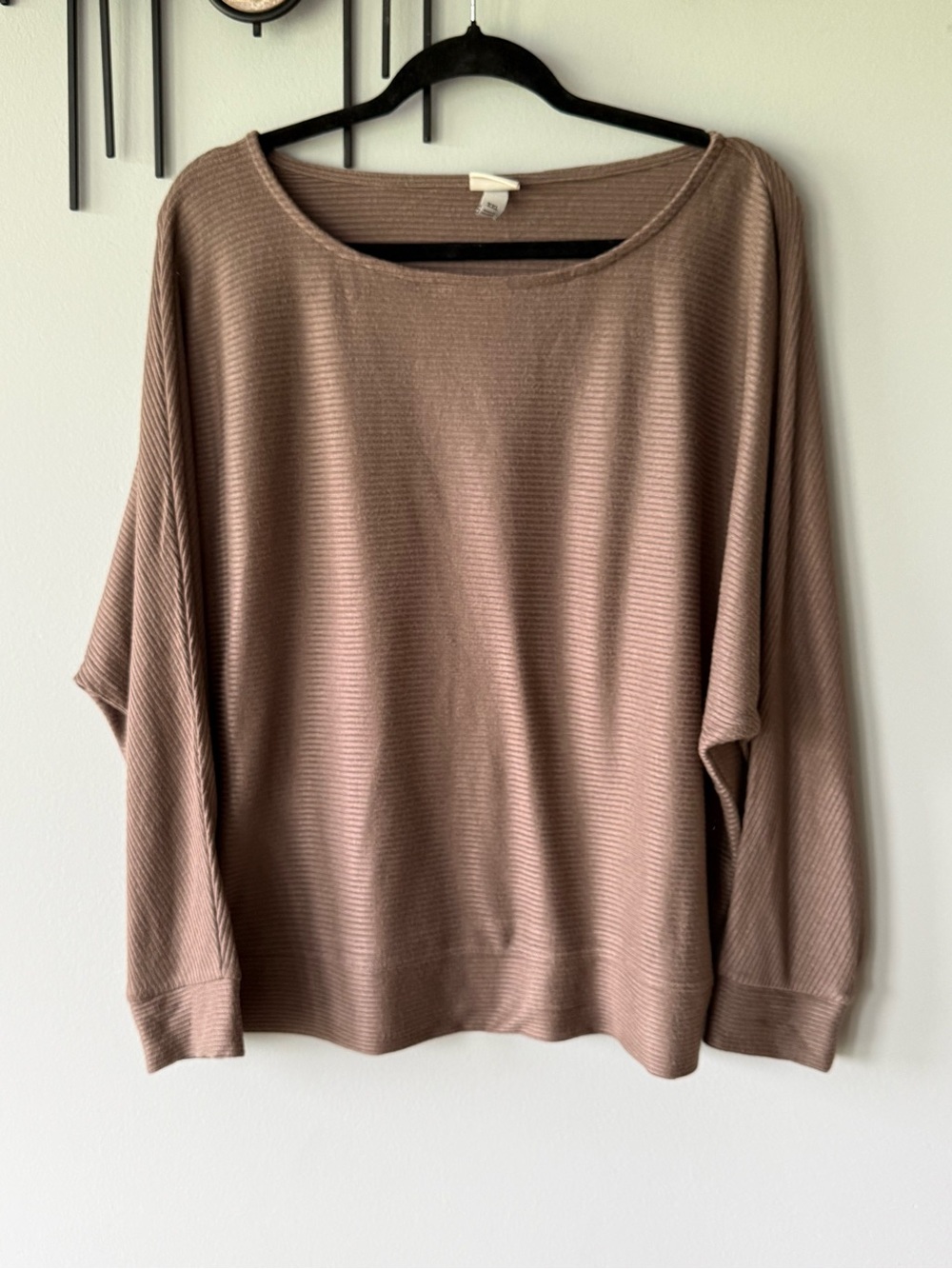 a new day Women's Sweater in Taupe Brown Size XXL